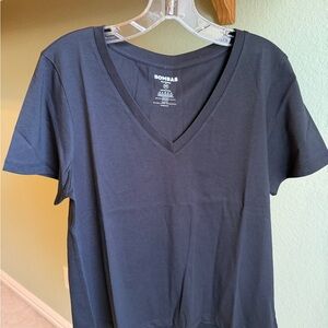 Bombas 3-Pack Bundle Black V-Neck Tees NWT w/ Packaging | Soft Cotton | Size M